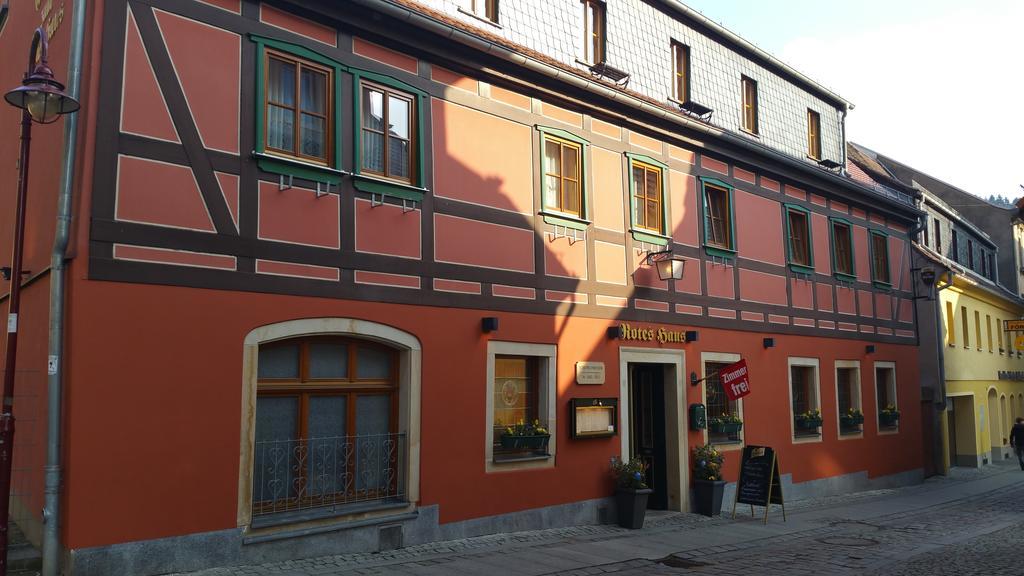 Gasthaus& Pension Zum Roten Haus Bad Schandau Exteriör bild