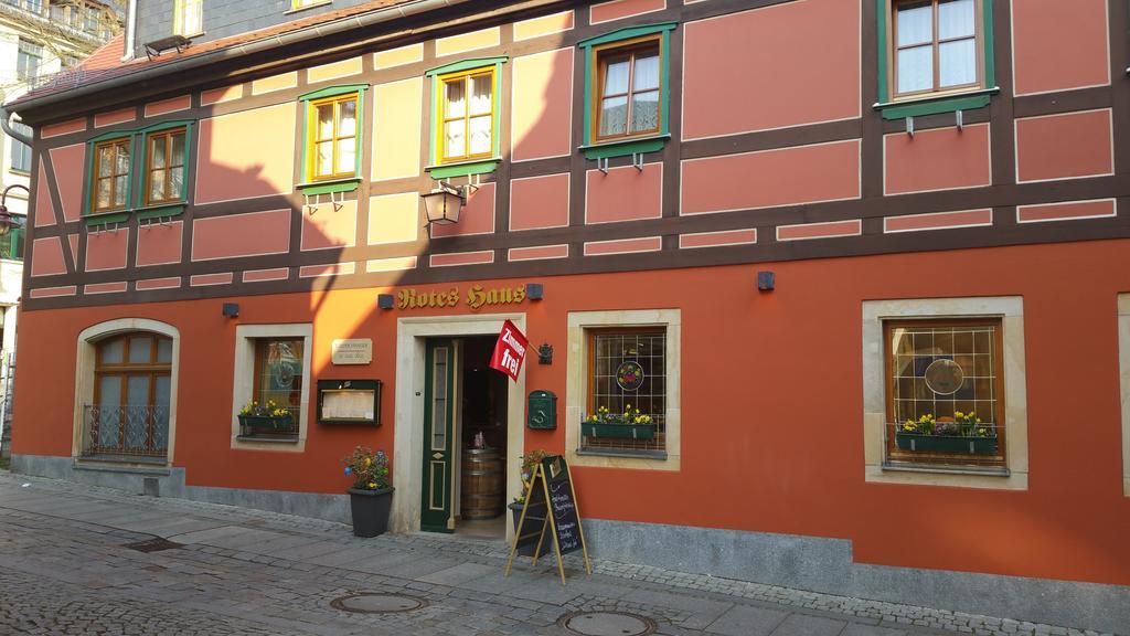 Gasthaus& Pension Zum Roten Haus Bad Schandau Exteriör bild